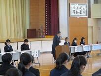 生徒会長あいさつ